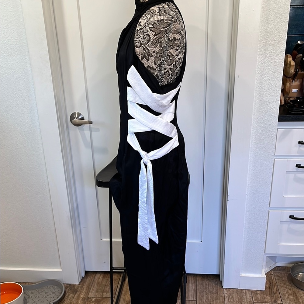 Anthropologie Maeve Elegant Black and White Women's Evening Dress - Picture 4 of 8